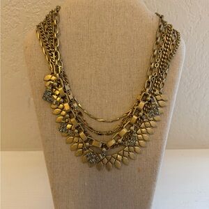 Stella & Dot Gold Sutton Statement Necklace